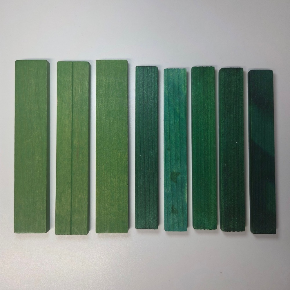 Lincoln Logs Green Wood Roof Slats Replacement Parts Lot of 8 Small Pieces